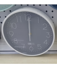 Часы настенные MAX-SAG78-02-2 белые, серебряные цифры (диаметр 25см, круглые)