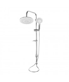 Душевая система SonWelle, верхний душ 1 реж, ручной душ 3 реж, короб, сталь, цинк, пластик