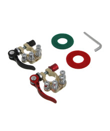 Клеммы для аккумуляторов быстросъемные, евротип, цинк, шестигранник и 2 прокладки в комплекте