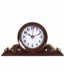 Часы настольные СН 2514 - 005 26х14 см, корпус коричневый с золотом "Классика" (10)стоку. Большой каталог будильников оптом со склада в Новосибирске. Будильники оптом по низкой цене.