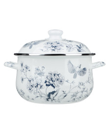 Кастрюля эмалированная Флорал, 24см, 5л, индукция