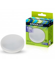 Эл. лампа светодиодная Ergolux LED-GX53-15W-GX53-6K (15Вт GX53 4500K 180-240В, аналог  Вт)нецк, Ленинск-Кузнецк, Барнаул, Горно-Алтайск, Бийск и др. Большой каталог светодиодных ламп оптом.