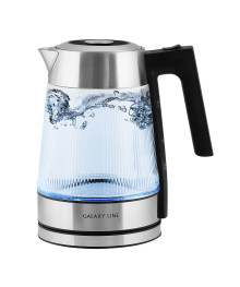 Чайник Galaxy LINE GL 0564 черн стеклян (2,2 кВт, 1,8л, LED подсветка, съемн крышка) 6/уп