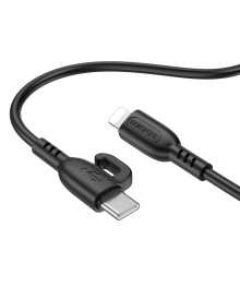 Кабель Type-С - 8pin (iOS Lighting) Borofone BX91 Чёрный PD20W 1м
