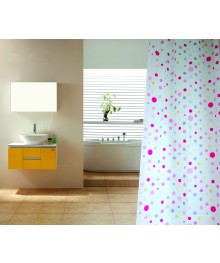 Шторка для ванной GARNET 180х180см ПВХ "Горох разноцветный" E-1253-2T (24)