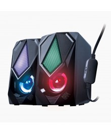 Колонки  Активные Qumo Mask AS004, 10 ВТ, 2,0, объемное звучание, RGB подсветка, USB+Jack 3,5ммпо низкой цене. Колонки Defender оптом с доставкой по Дальнему Востоку. Качетсвенные колонки оптом.