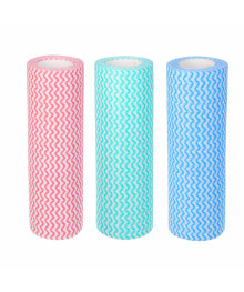 Набор салфеток из вискозы 50шт в рулоне, 25x30см, 35г/кв.м., 3 цвета