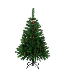 Ель новогодняя "Зеленая с шишками" 120см