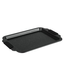 Противень плоский SATOSHI Лион 35x25x1,6см, антипригарное покрытие Мрамор, силикон.ручки