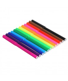 Фломастеры ClipStudio 12 цветов "Альфа", с цв.вент.колпачком, большие, смываемые, пластик, ПРЕМИУМ