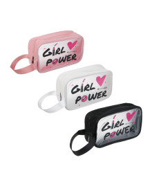 Косметичка банная с боковой ручкой ЮL Girl Power, ПУ, ПВХ, 21,5х12,5х8, 3 цвета