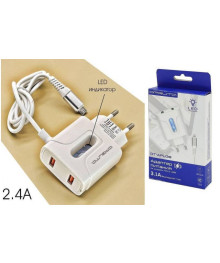 Блок пит USB сетевой  Орбита OT-APU38 кабель microUSB (5B, 2400mA, 0,8м)