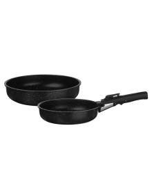 SATOSHI Анси Набор посуды 3пр, сковорода 20;24 см.+съем. ручка, антиприг. покрытие мрамор, индукция