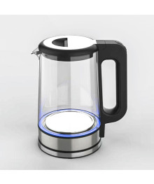 Чайник MAXTRONIC MAX-422 стекл, чёрн, нерж (1,5 кВт, 1,8 л) (12/уп)