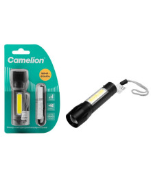 Фонарь  Camelion LED 29360 (фонарь акк. 3,7В, черный, XPE + COB LED, 3 Вт, 3 реж., Type - C,  блис