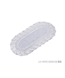 Салфетка Grace Лейс 40х84   LO-1007B СЕРЕБРО овал (12)