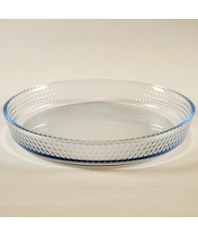 Форма для запекания  BRART круглая 2,95л 320x50мм СОТЫ особопрочное стекло 45314 (Турция)