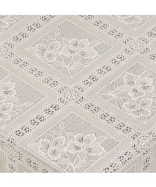 Клеенка Grace Лейс LA-0693Z матовая ажурная бежевая с перламутром 360г/м2 1,37х20м (+-3см)