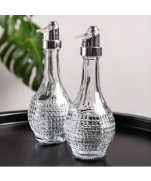 Бутылка с мет дозатором для масла/соусов набор 2шт 0,33л  BT0894WCL VENICE (12/1)