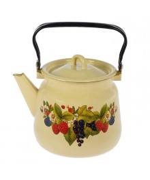 Чайник Стальэмаль 3,5л сфер. палевый, с  петлей С2716.П (4/уп)Посуда эмалированная оптом Сталь Эмаль. Эмалированные кастрюли оптом.