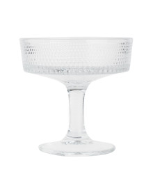 Креманка / бокал для шампанского 180мл, стекло, с рельефным узором