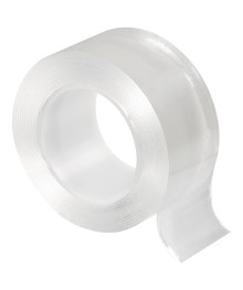 Нано-скотч двусторонний клейкий многоразовый, прозрачный, 2 м 30мм