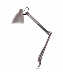 Светильник настол.Camelion KD-335   тауп  с метал. струбциной  230V/40W, Е27том со склада в Новосибирске. Большой каталог настольных светильниковCamelion оптом по низкой цене.