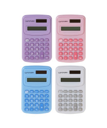 Калькулятор ClipStudio 8-разр. с карманный, 10х6,2х0,9см, пластик, ПВХ коробка, 4 цвета