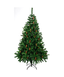 Ель новогодняя "Зеленая с шишками" 180см