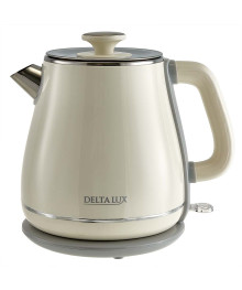 Чайник DELTA LUX DE-1019  ДВОЙНОЙ КОРПУС, 1,8 л, 2200Вт, белый (12)