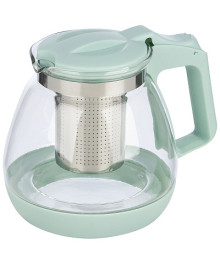 Чайник заварочный  Mallony MENTOLO, 1100 мл из жаропрочного стекла с фильтром из нерж стали