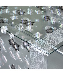 Клеенка GRACE силикон-прозрачная с рис. 1х20 м 0,65 мм Laser LS-4001E