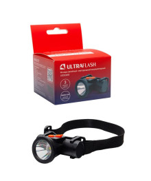 Фонарь  Ultra Flash  LED53415 (налоб.аккум 3,7В,,черный, LED XPE, 1 Ватт, 3 реж., Micro-USB, бокс)
