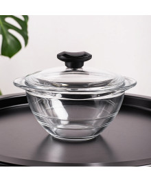 Кастрюля стеклянная для СВЧ 1,25 л для супа с крышкой ИУ Dorna 789 (8/1) Иран