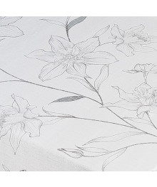 Клеенка Grace Лейс QS/LA-1628J матовая ажурная серебро печать 380г/м2 1,37х20м (+-3см)