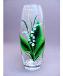 Ваза для цветов 66/68 бочка Н26 "Эконом" ландышДекоративное стекло оптом с доставкой по РФ. Большой каталог декорративных стекл оптом