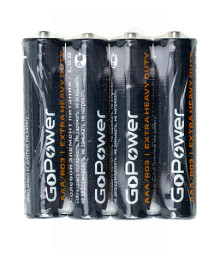 Бат R3              GoPower Shrink 4 Heavy Duty 1.5V (4/60/1200)