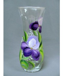 Ваза для цветов 066/56 клёш Н26 D12 "Эконом" ирисДекоративное стекло оптом с доставкой по РФ. Большой каталог декорративных стекл оптом