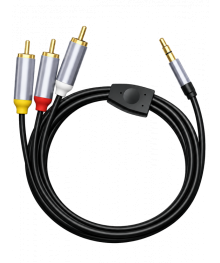 Кабель аудио Орбита OT-AVC46 (Джек 3,5 мм на 3 RCA) 1,5м 10шт/уп