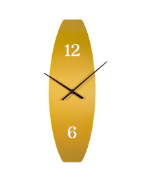 Часы настенные СН 3712 - 005 из металла, 37*12 см, открытая стрелка, золото "Волна" (5)