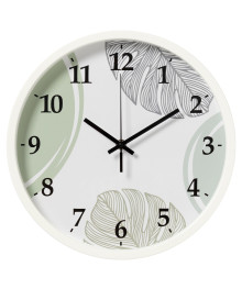 Часы настенные СН 3027 - 024 круг d=30см, корпус белый " Листопад" (10)