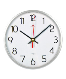 Часы настенные СН 2019 - 013 круг d=19,5см, корпус серебряный " Классика" (10)