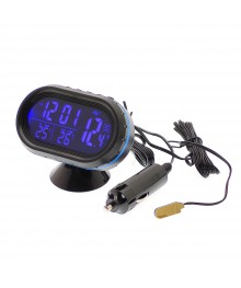 Часы эл. авто VST7009V (температура, будильник, вольтметр) Новокузнецк, Горно-Алтайск. Низкие цены, большой ассортимент. Автоаксессуары оптом по низкой цене.