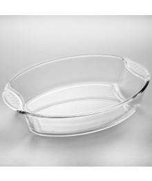 Форма для запекания Забава РК-0045  стекло овальная с ручками 2,2л, 30*21.3*6,3 см (12)Формы для выпечки оптом с доставкой. Купить формы для выпечки оптом с доставкой.
