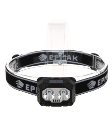 Фонарь ЕРМАК налобный, 2 LED + красный свет, 6 режимов, 3хААА, 64х43х37 мм