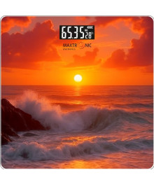 Весы напольные MAXTRONIC MAX-283 закат, море (электрон, LCD, до 150кг/100г) 10/уп