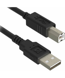 Кабель USB 2.0 никель, AM-BM, 30AWG ,1.8м DEFENDER