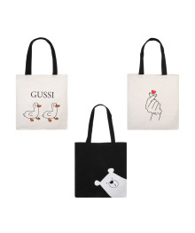 Сумка-шоппер, полиэстер, 37х41см, до 7кг, 3 дизайна