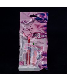Станок д/бритья MAX Lady  3лезвия,  5шт одноразов.(27768)