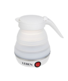 Чайник LEBEN 291-109 СКЛАДНОЙ, 600мл, 600Вт, силикон, пластик, белый